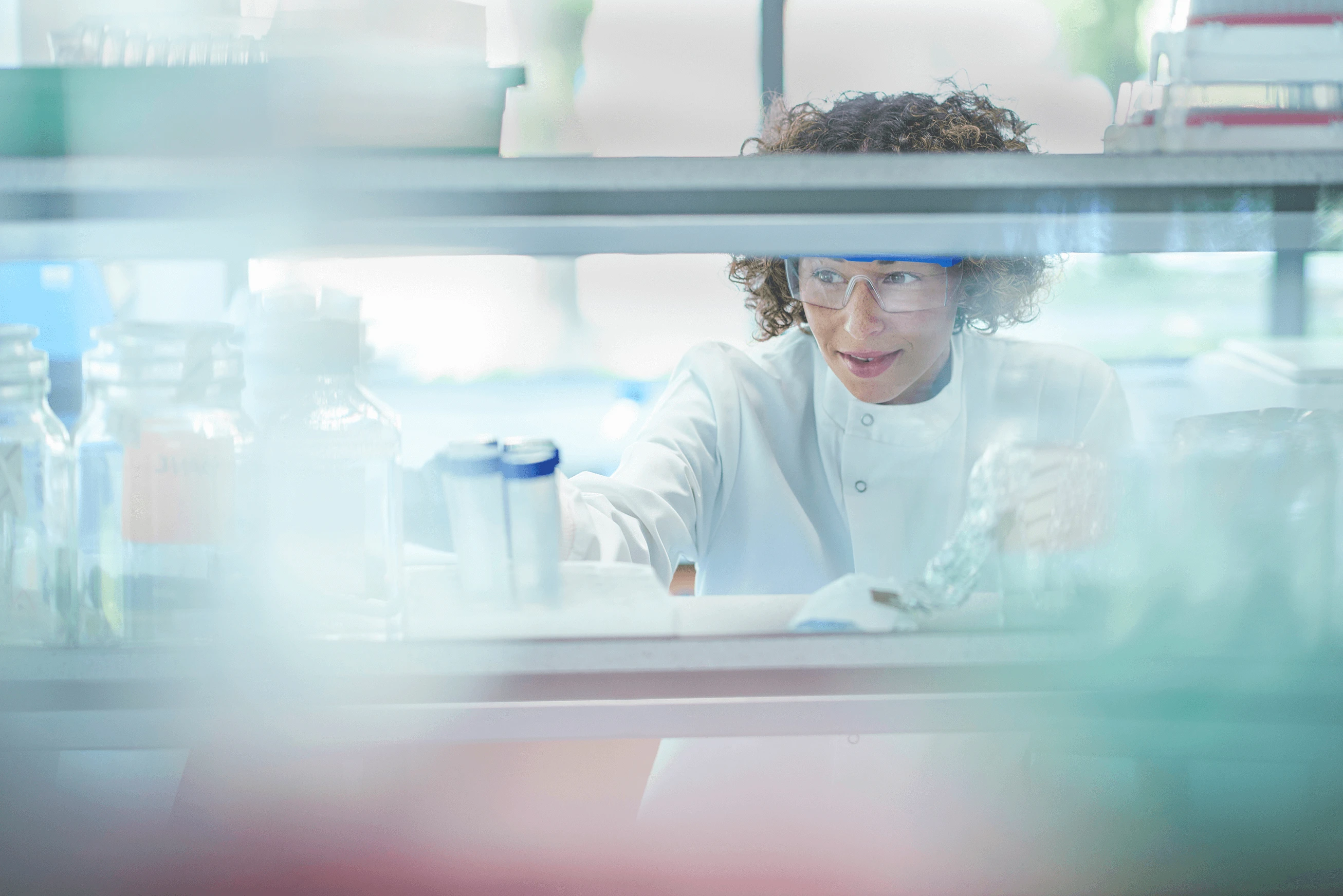 Lab technician at work