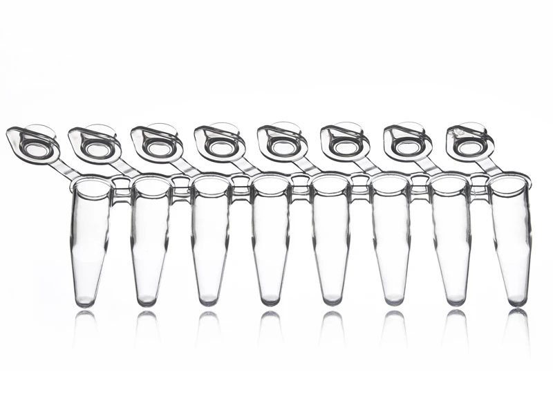 4ti-0792 | 8 Well PCR Tube Strip, With Attached Caps | Front