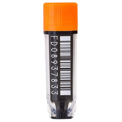 68-0703-10 | 0.5ml Tri-coded Tube, 96-format, External Thread, Capped | Barcode & HRN Detail