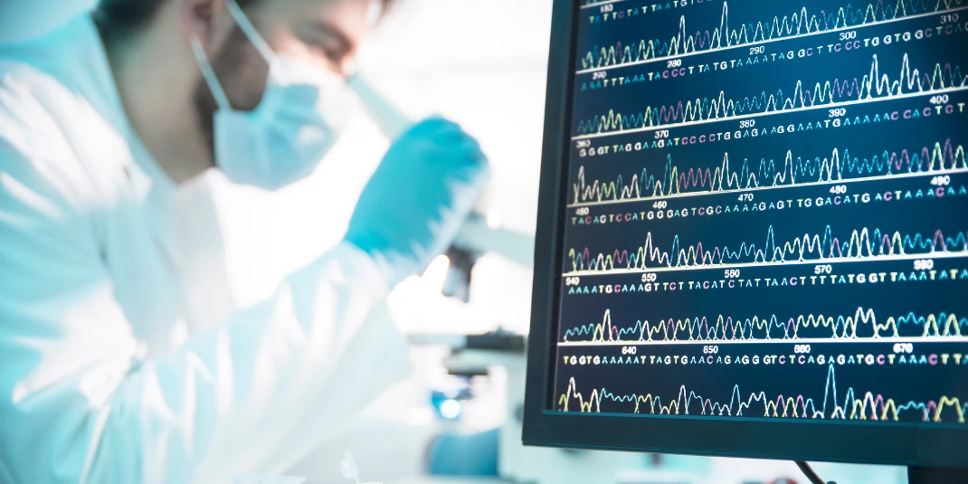 Scientist performing CRISPR