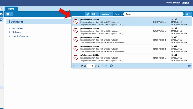 FreezerPro: Live Search. Instant Search by Word/Part of Keyword