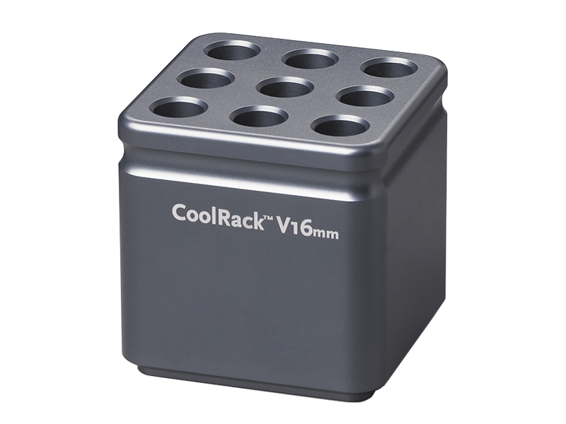 BCS-156 | CoolRack V16 Thermoconductive Tube Rack for 9 16 x 100mm Blood Tubes