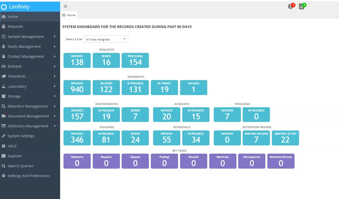 Limfinity® Biobanking LIMS: Audit Records