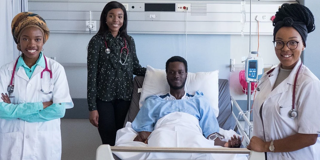 Gene therapy patients with nurses