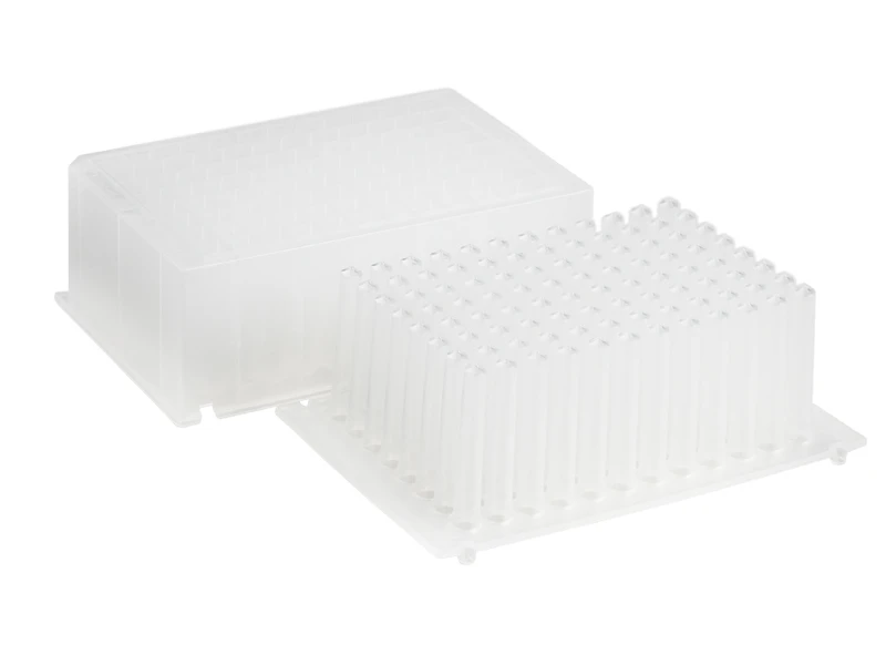 4ti-0150 & 4ti-0152 | 96 Square Deep Well Microplate, for KingFisher Instruments & 96 Tip Comb for Deep Well Magnets, for KingFisher Instruments