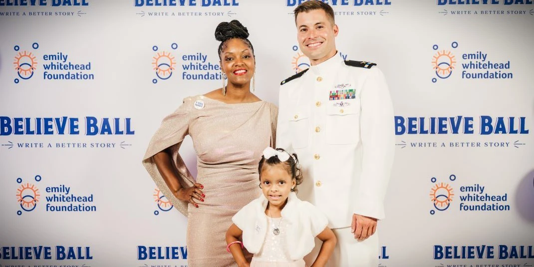 CAR-T cell therapy patient Ailani Myers with her parents, Pricecine Johnson-Myers and Kurt Myers