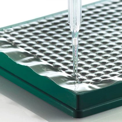 4ti-0581 | Clear Heat Seal Easily Pierceable | Piercing Detail